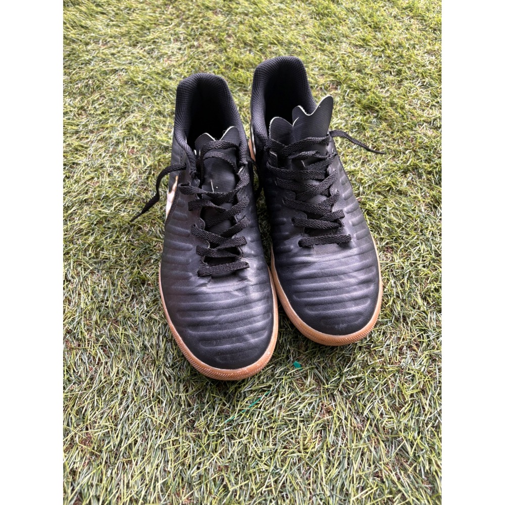 Nike TiempoX Ligera IV IC Indoor Soccer Shoes Black Gold 897769-002 Mens 7.5
